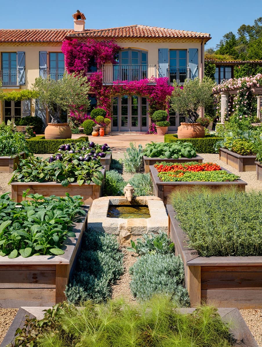 Elegant residential landscape design with native plants and stone features